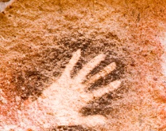 Pre-historische handschildering op Cueva de Ardales