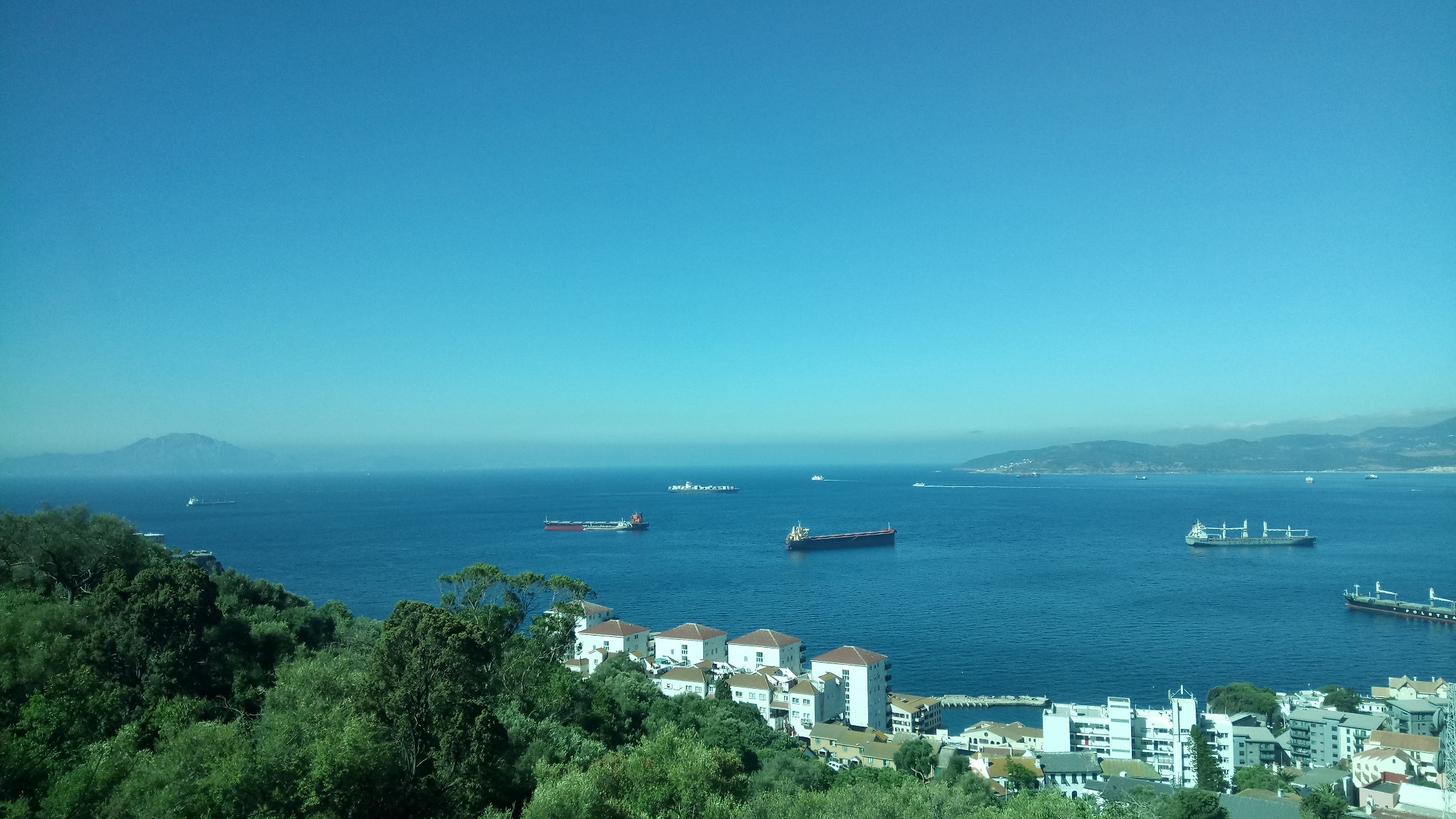 Mooie uitzicht naar Afrika vanaf Gibraltar