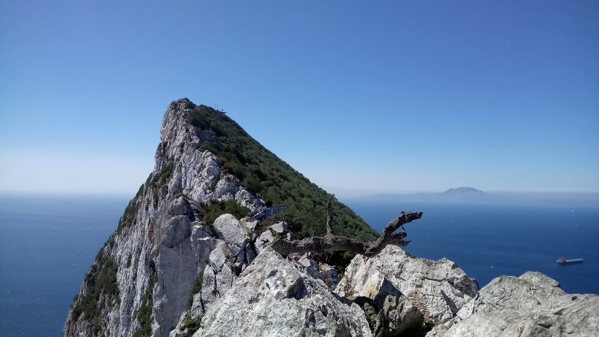 Uitzicht op Afrika en Gibraltar