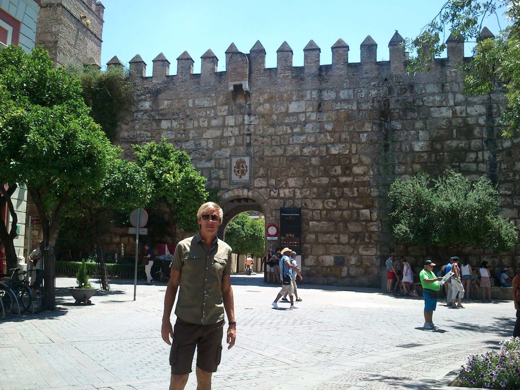 het oude Moorse paleis Real Alcazar, nabij Sevilla kathedraal