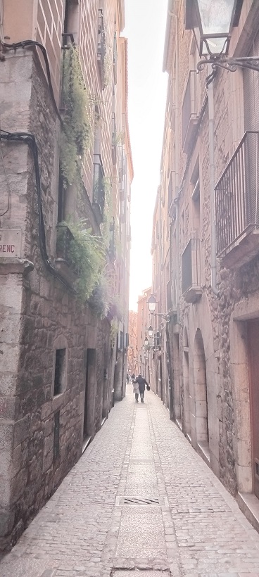 De middeleeuwse stad Girona, niet ver van Barcelona
